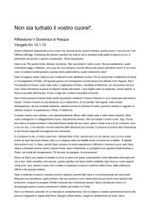 Non sia turbato il vostro cuore!`. Riflessione V Domenica di Pasqua