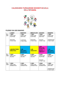 TURNAZIONE DOCENTI INFANZIA - 2° Circolo E