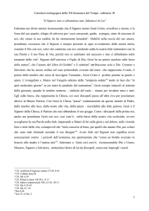 Catechesi mistagogica della XII domenica del Tempo ordinario /B “Il