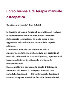 Corso biennale di terapia manuale osteopatica “La vita è movimento