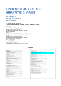 Epidemiology of the hepatitis C virus Nick Crofts