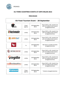 28 September - EU third countries events at Expo 2015