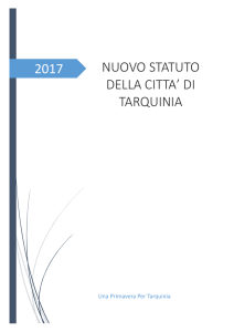 Proposta Statuto - Una Primavera per Tarquinia