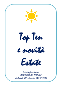 Top Ten ESTATE e novità 2015