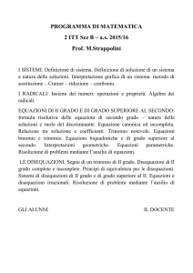 PROGRAMMA DI MATEMATICA 2 ITT Sez B – as 2015/16 Prof. M