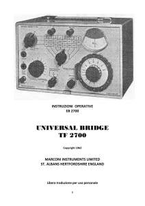 Marconi Bridge Universa 2700 – Manuale Italiano - AireRoma