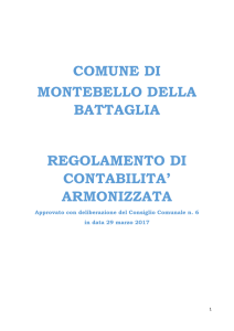 regolamento di contabilita` armonizzata