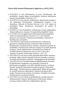 Diario delle lezioni (a.a. 2012