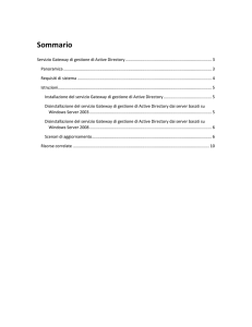 Installazione del servizio Gateway di gestione di Active Directory