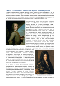 Candide: Voltaire contro Leibniz e il suo migliore dei mondi possibili.