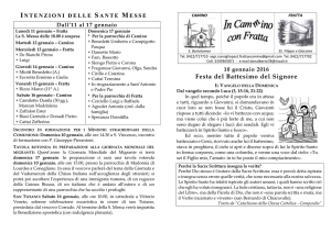 Calendario settimanale - Camino di Oderzo on-line