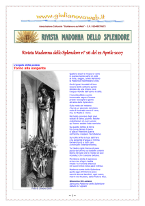 Rivista Madonna dello Splendore n° 26 del 22 Aprile 2007