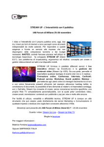 STREAM UP - L`interattività con il pubblico IAB Forum di Milano 25
