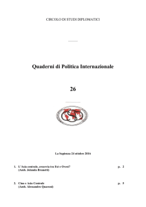 n. 26 del 24 ottobre 2016 - Ministero degli Affari Esteri e della