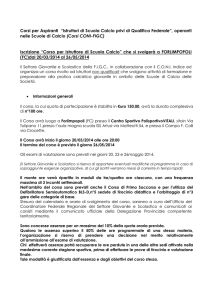 BANDO CORSO CONI - FIGC - FORLIMPOPOLI (Revis