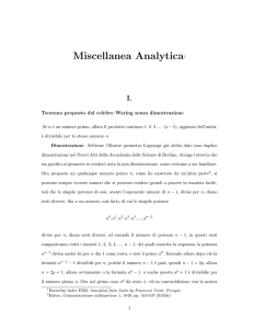 Miscellanea Analytica1