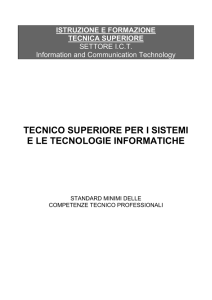 tecnico superiore per i sistemi e le tecnologie informatiche