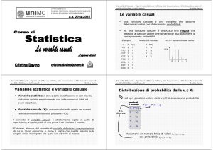 L10 Variabili casuali - Università di Macerata