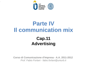 Parte IV Il communication mix