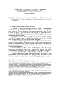 L`OBBLIGO DI COMUNICAZIONE DI AVVIO DEL PROCEDIMENTO