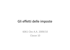 Gli effetti delle imposte