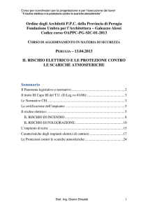 Il rischio elettrico e gli impianti di cantiere