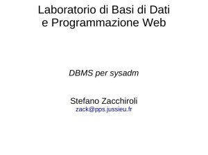 Laboratorio di Basi di Dati e Programmazione Web