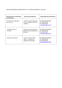 Elenco Procedimenti Amministrativi - U.O.C. SICO