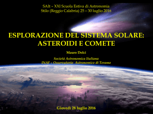 Esplorazione del Sistema Solare Asteroidi e Comete