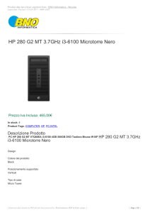 HP 280 G2 MT 3.7GHz i3-6100 Microtorre Nero