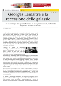 Georges Lemaître e la recessione delle galassie