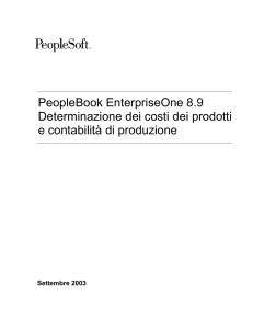 PeopleBook EnterpriseOne 8.9 Determinazione dei costi dei prodotti