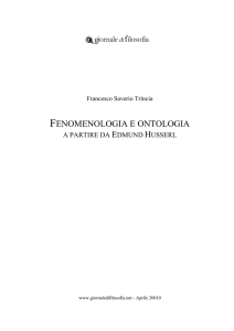 fenomenologia e ontologia