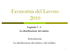 La distribuzione del salario - dipartimento di economia e diritto