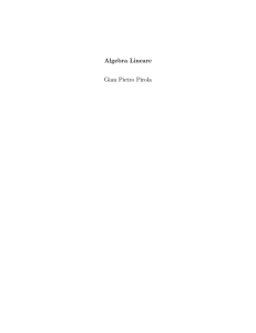Algebra Lineare Gian Pietro Pirola
