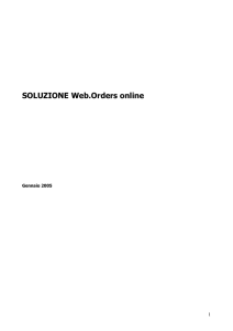 SOLUZIONE Web.Orders online