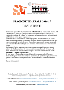 Stagione teatrale 2015/2016 - Comune San Giovanni in Persiceto