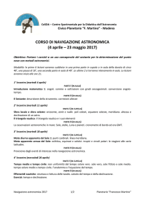 programma del corso - Planetario di Modena