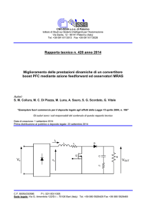 Miglioramento delle prestazioni dinamiche di un convertitore