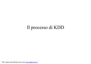 Il processo di KDD - Dipartimento di Economia, Statistica e Finanza