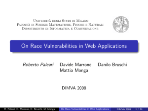 On Race Vulnerabilities in Web Applications