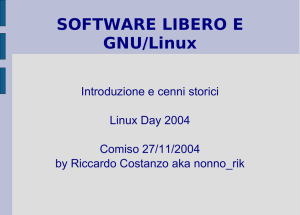 SOFTWARE LIBERO E GNU/Linux