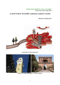 Le porte di Siena. Gli artefatti: cognizione, pratiche e società