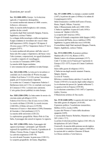 Scansione per secoli - Letteratura Italiana di Pietro G