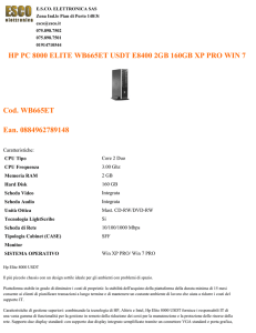 HP PC 8000 ELITE WB665ET USDT E8400 2GB 160GB XP