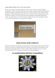 Santa Savina nella tradizione Le caratteristiche del fiore: la passiflora