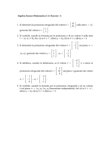Algebra lineare (Matematica C.I.) Esercizi