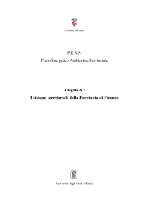 I sistemi territoriali della Provincia di Firenze