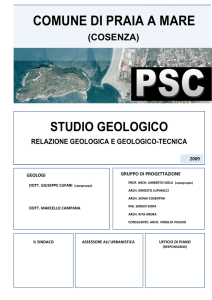 Relazione geologica - Comune di Praia a Mare