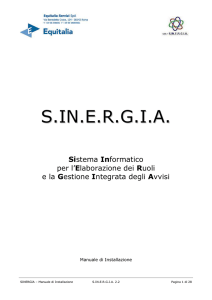 SINERGIA - Manuale di Installazione